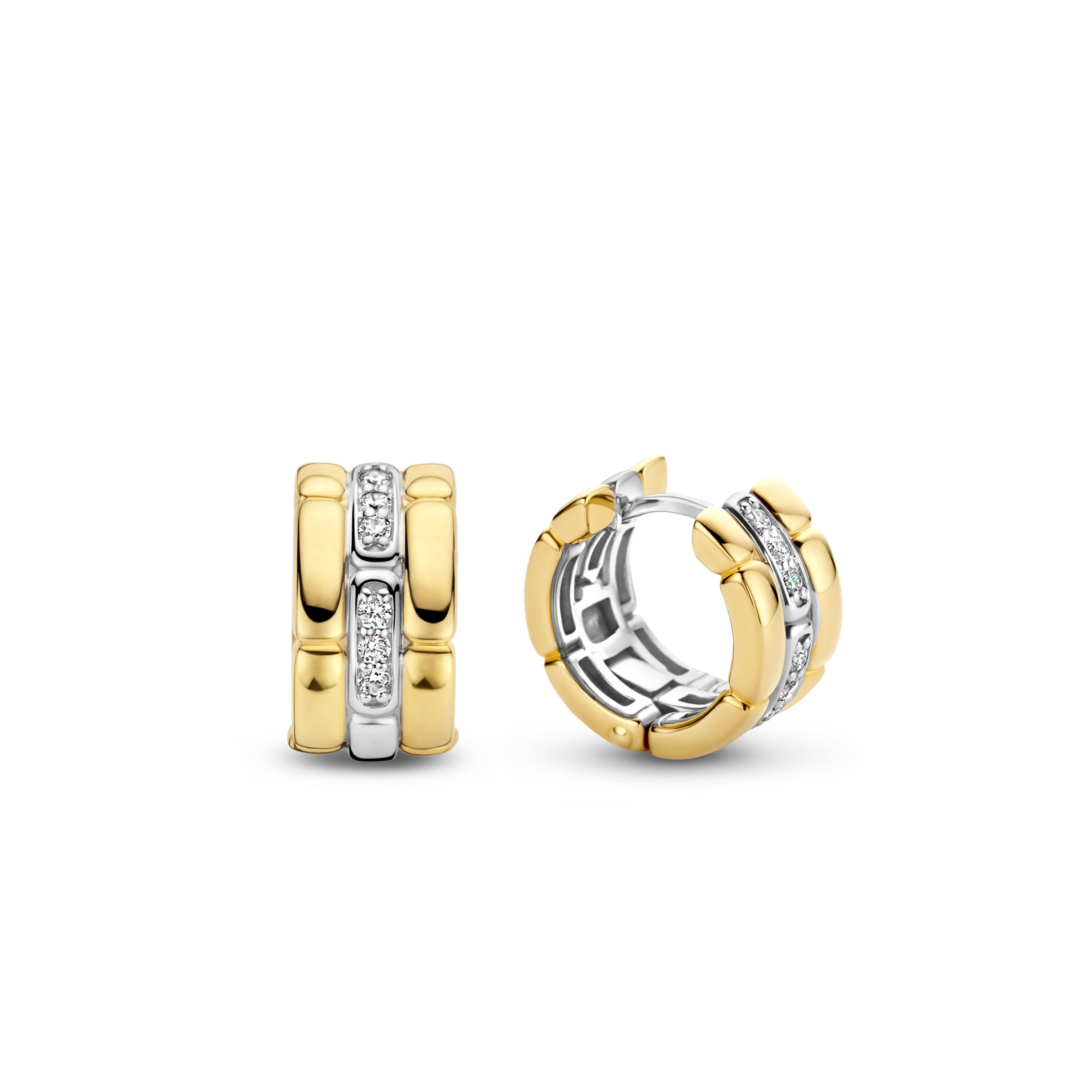 Link Triple Golden Huggie 14MM Earrings