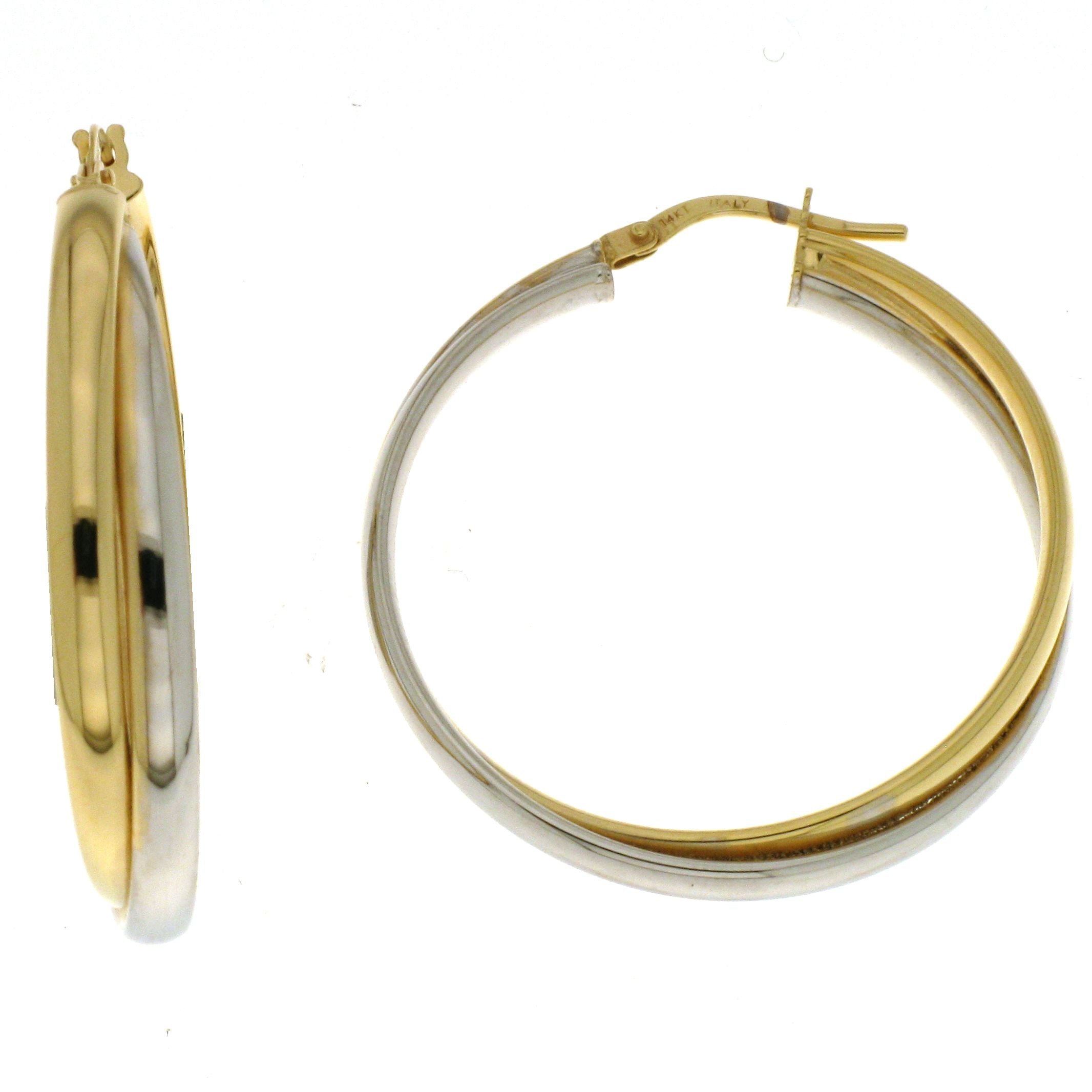 Bea Two-Tone Hoop Earrings 36MM