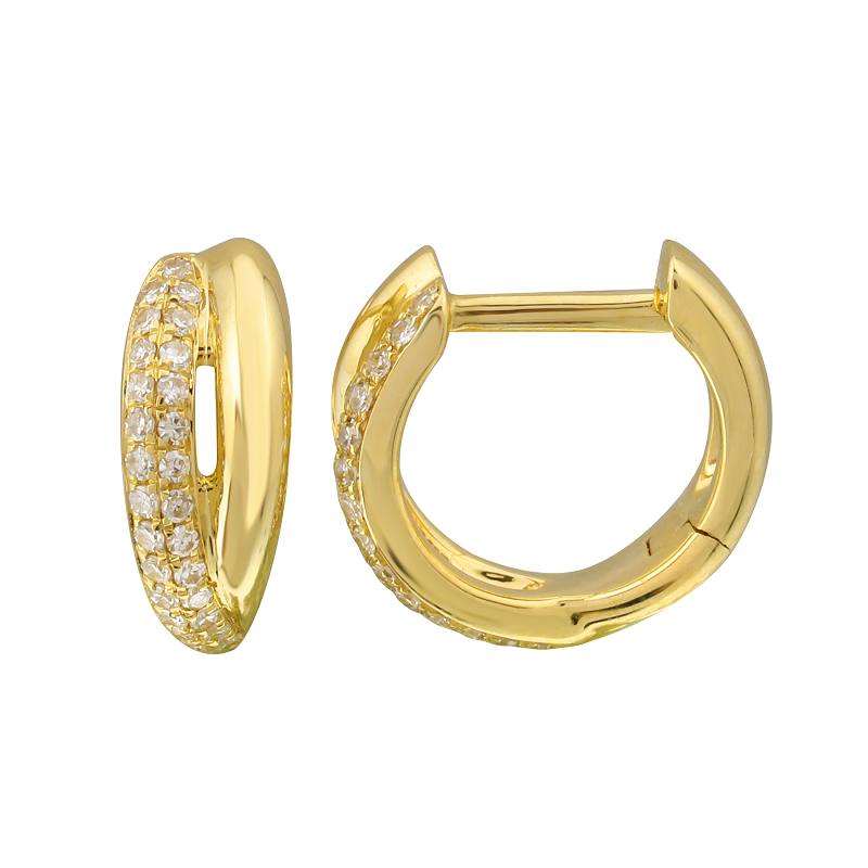 10MM Diamond Crossover Earrings