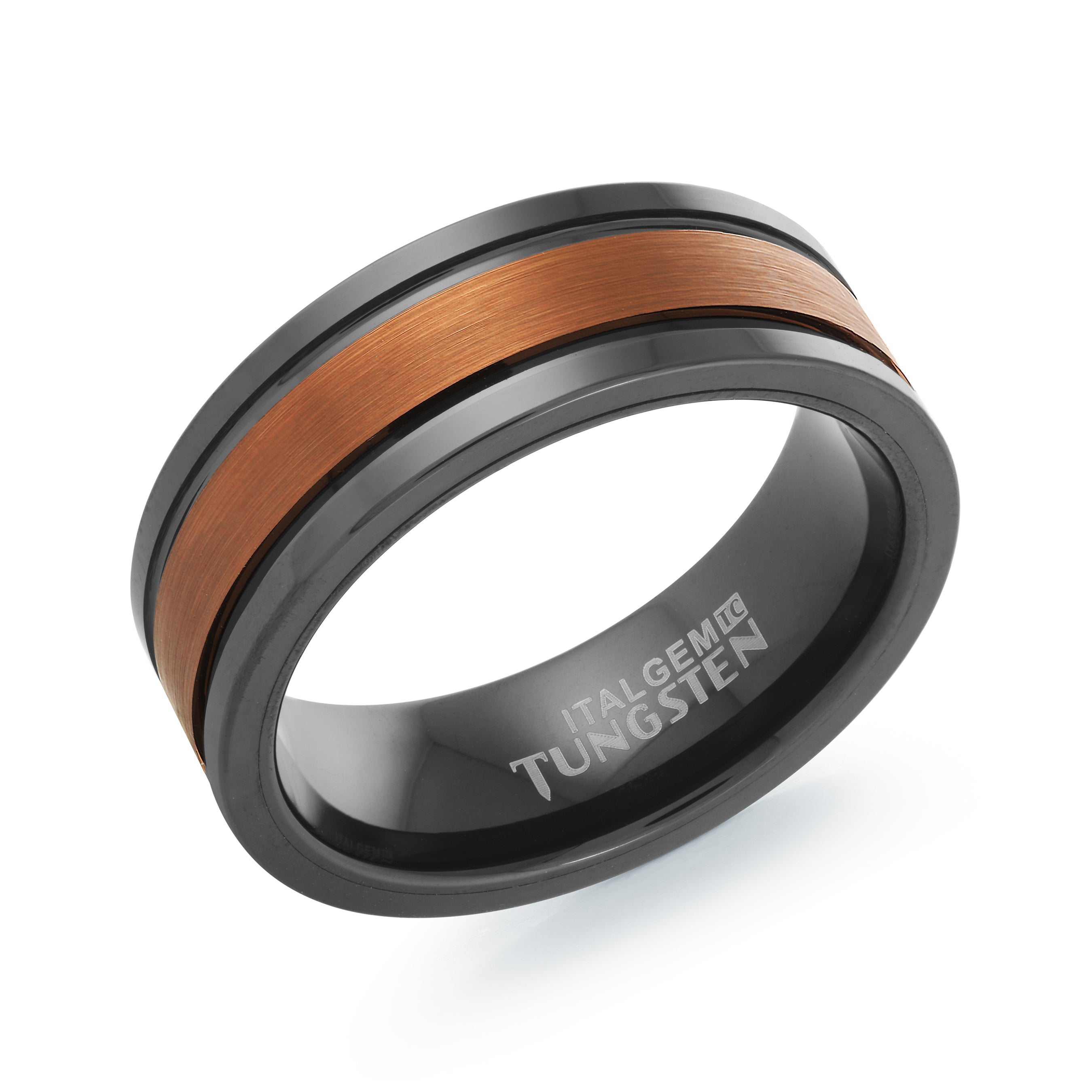 Black Espresso Tungsten 8mm Ring