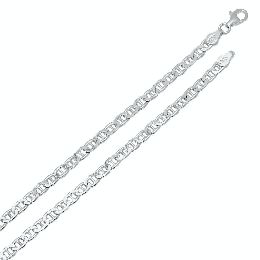 Flat Mariner 2.5MM Link White Gold