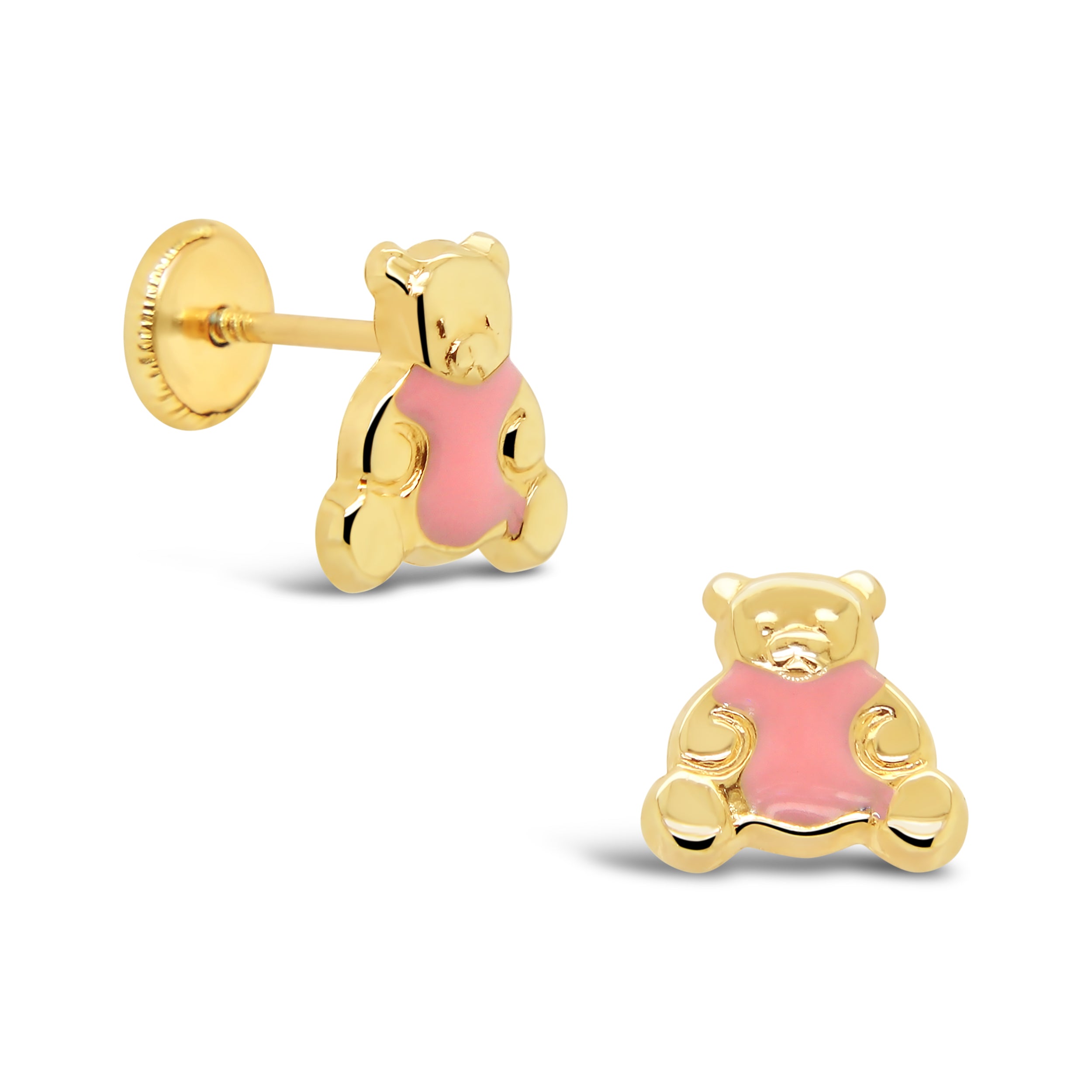 Pink Chubby Bear Earrings