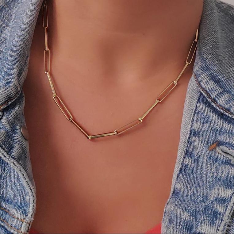 Large Paperclip Link Necklace