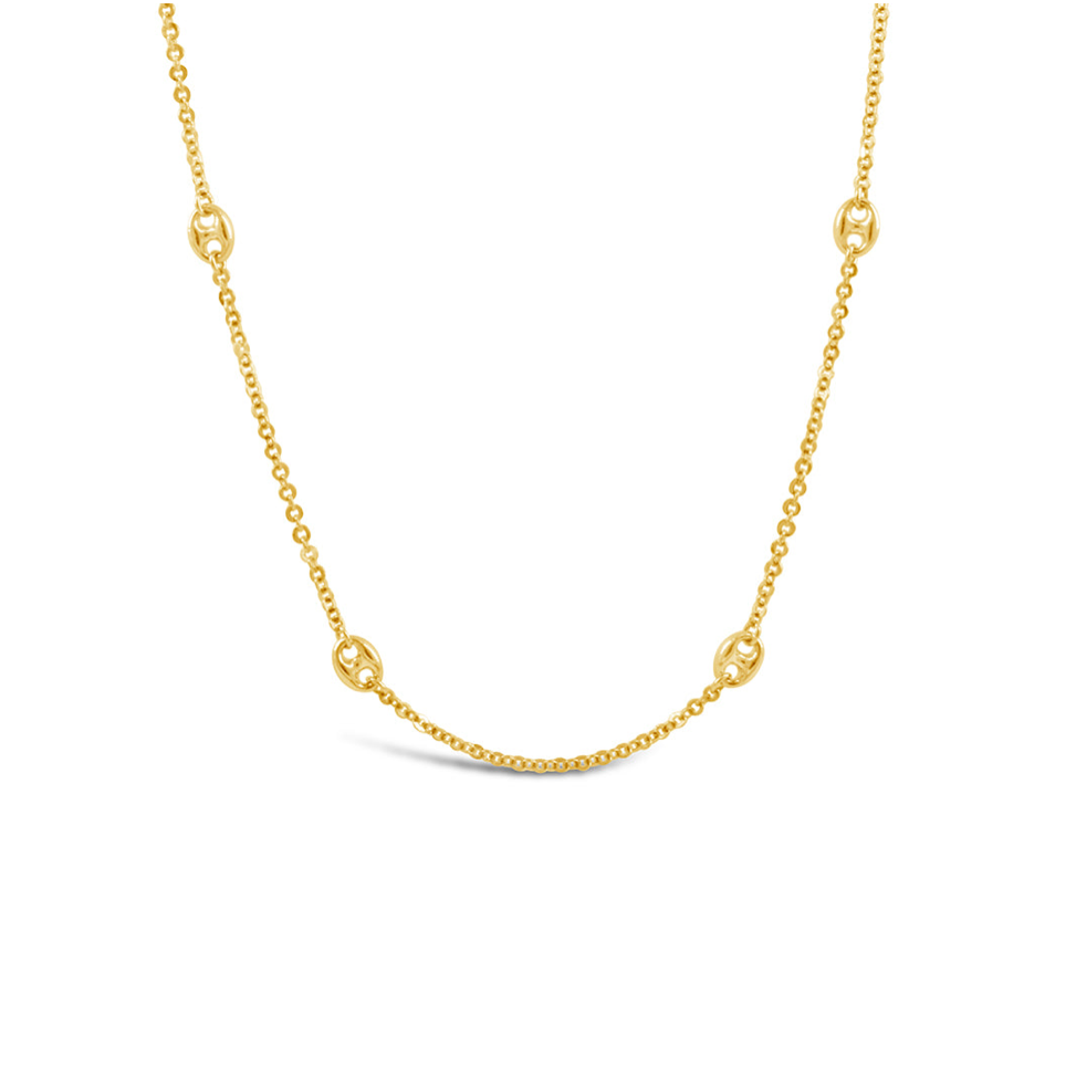 Puffed Mariner 5MM Stations Necklace