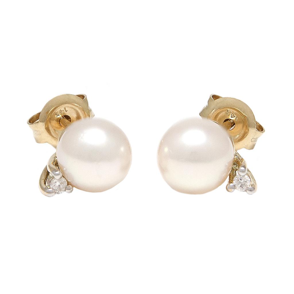 Diamond Pearl Duo Earrings