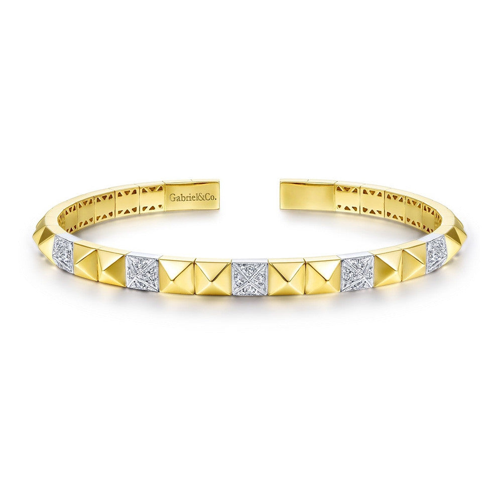 Pave Pyramid Bangle Bracelet