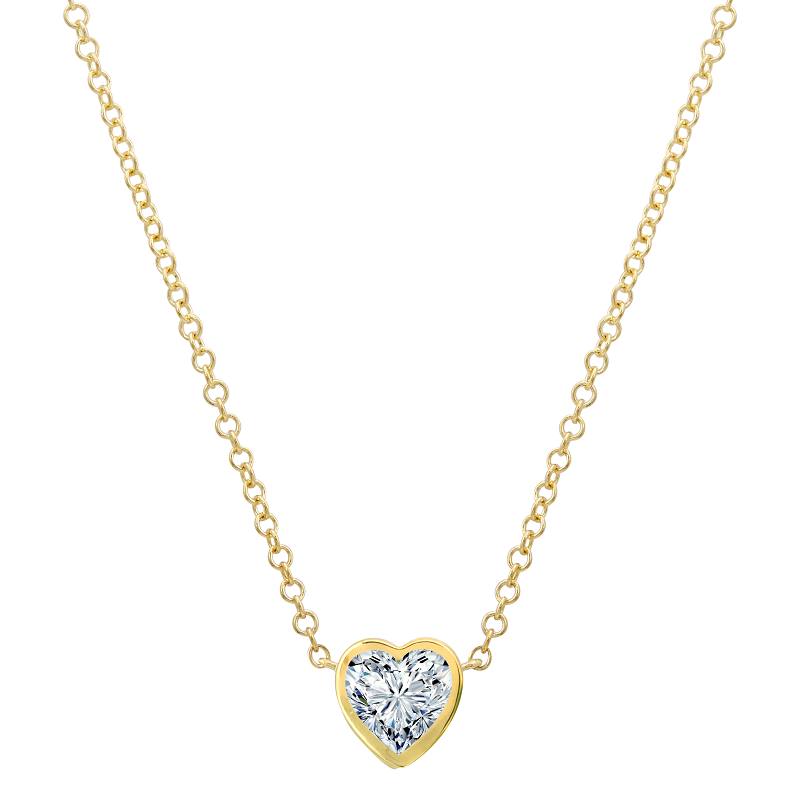 Heart White Topaz Necklace