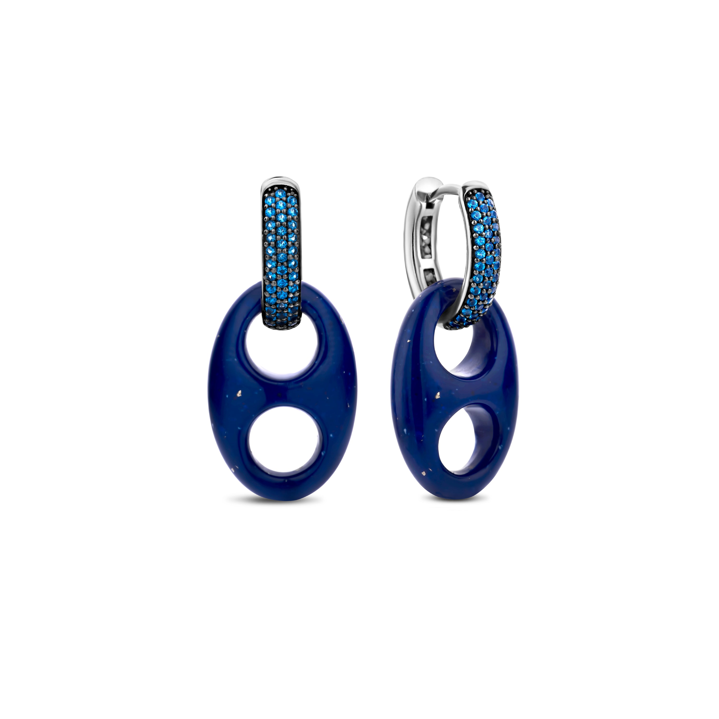 Puffed Mariner G-Ucci Blue Earrings