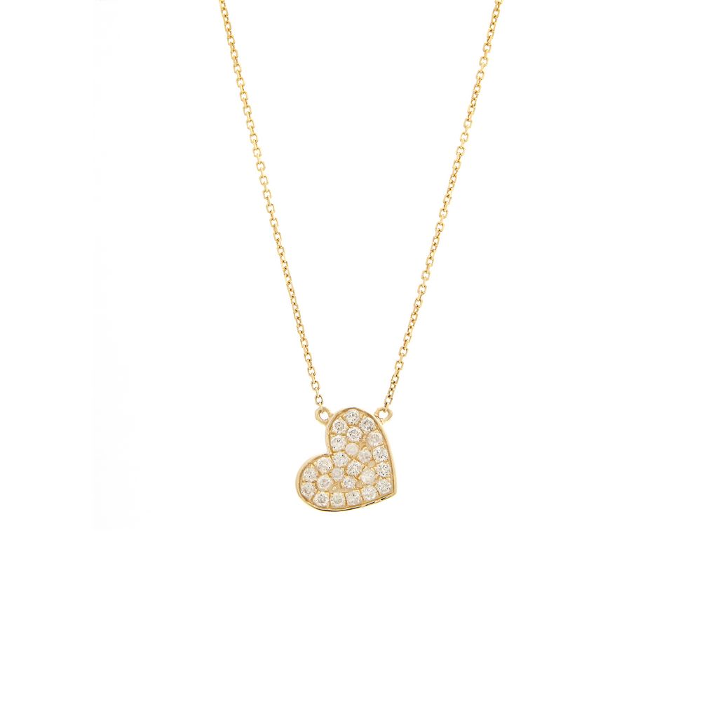 Sideways Heart Diamond Necklace