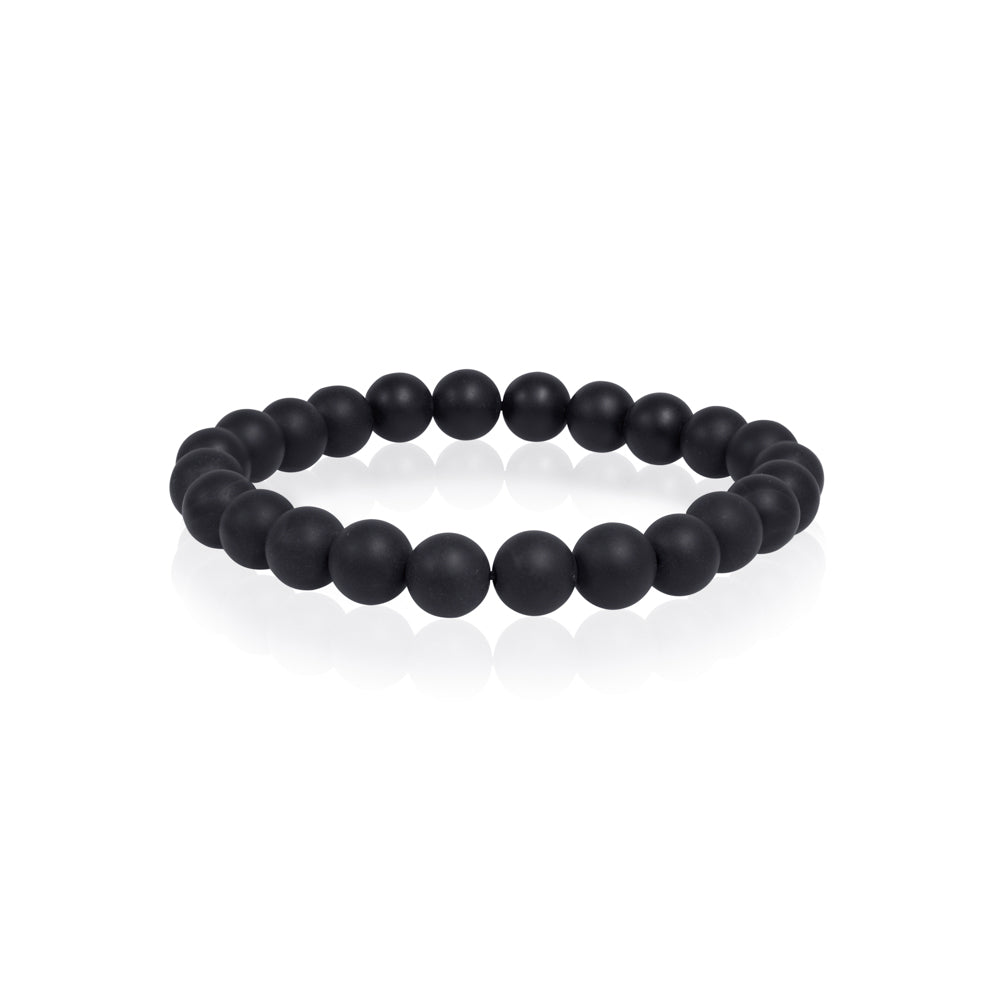 Black Matte Onyx 8mm Bead Bracelet