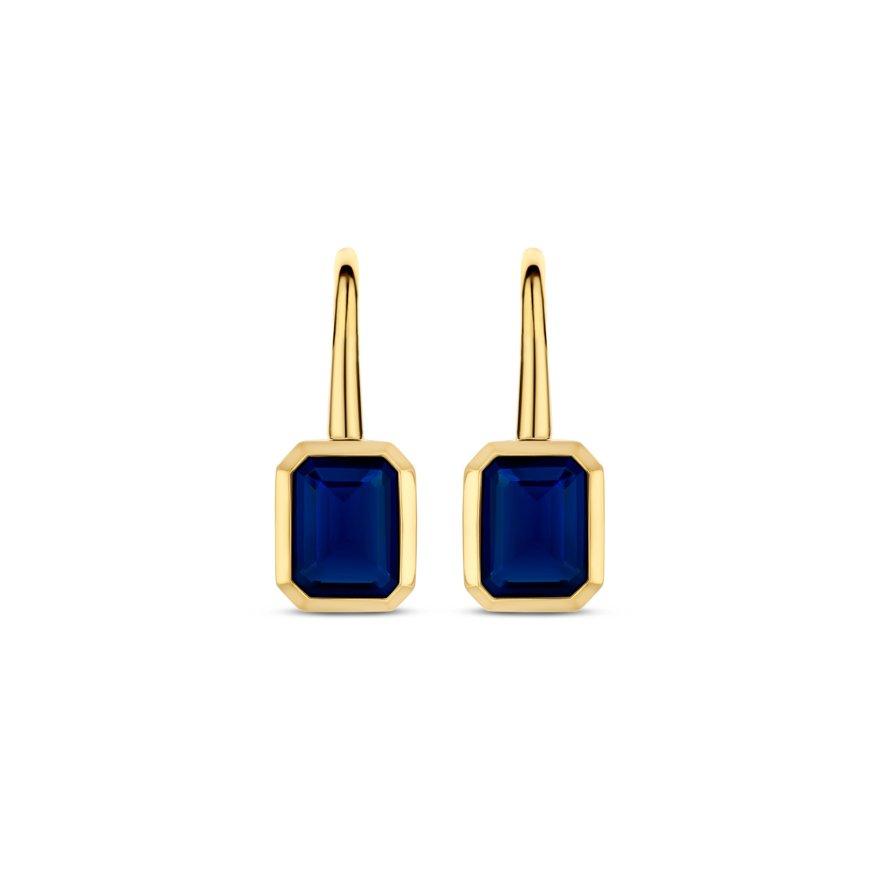 Blue Gem Dangle Earrings