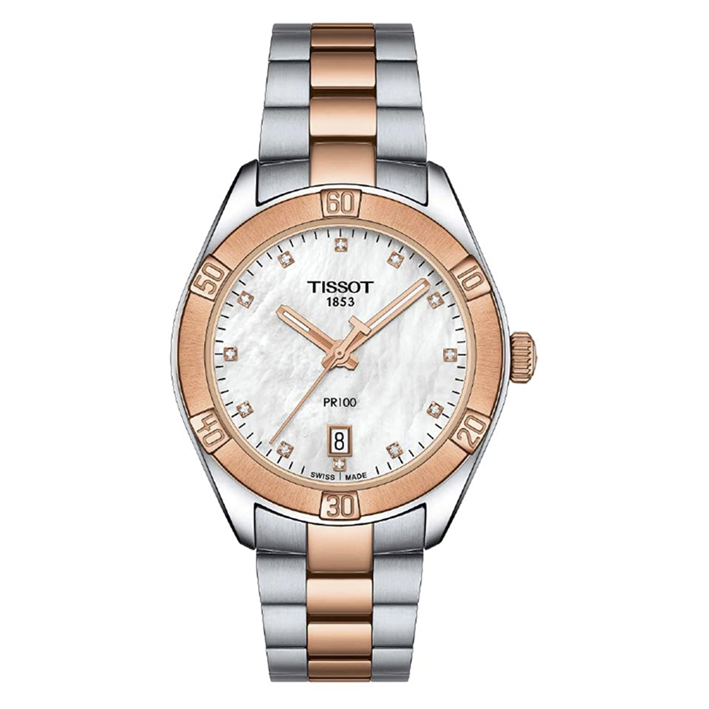 PR 100 Rose/Steel Mother Pearl Diamonds 36MM Watch