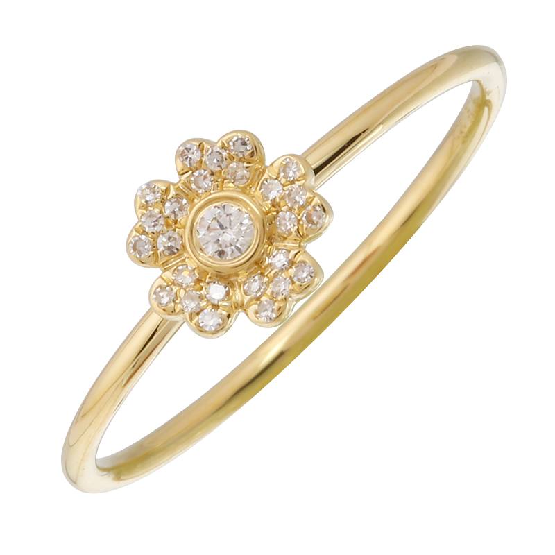 Five Petal Flower Diamond Ring