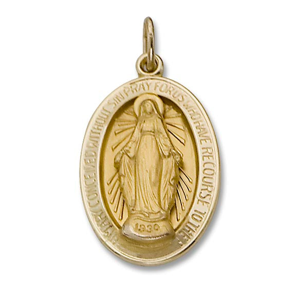 Virgen Milagrosa 16mm Oval Pendant