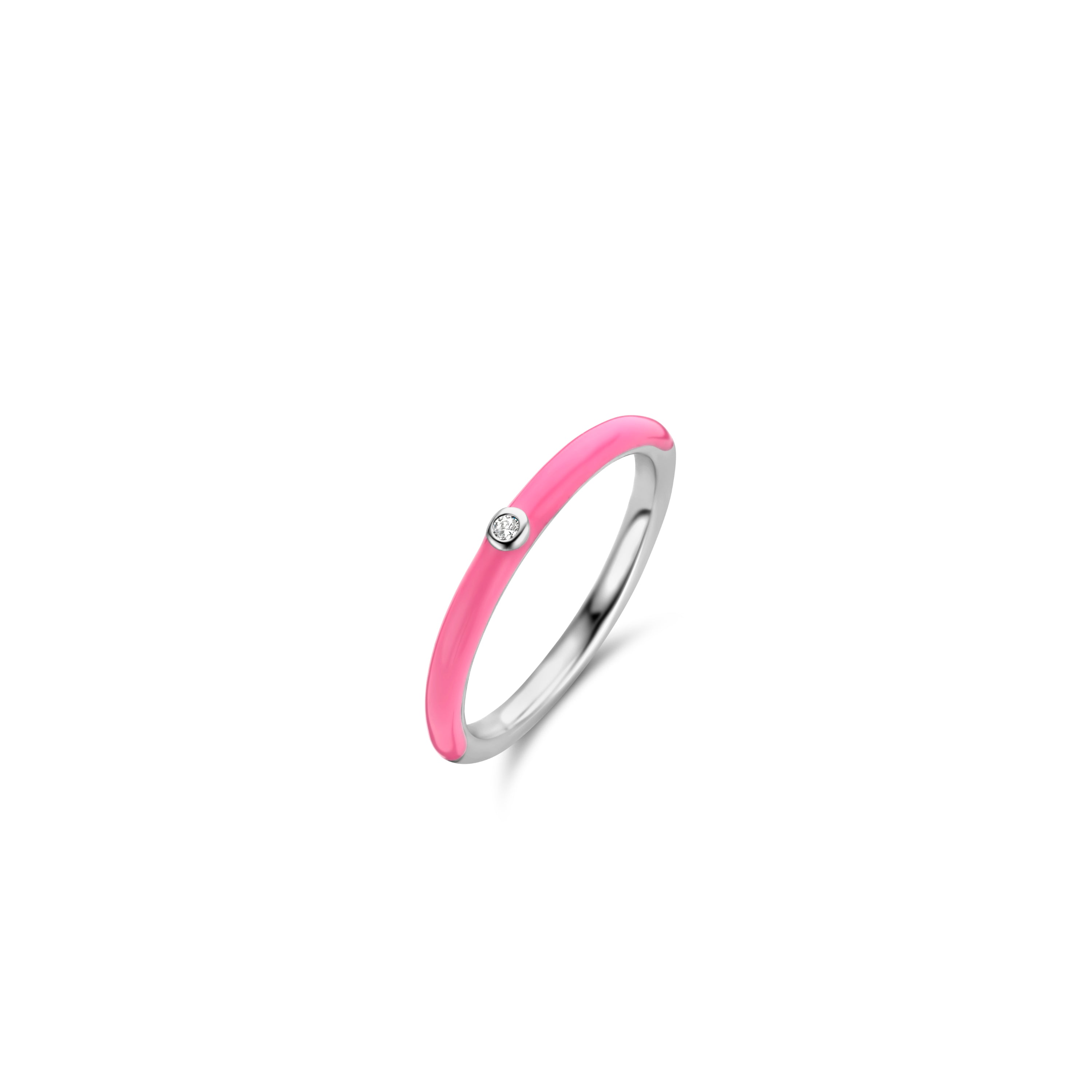 Radiant Hot Pink Enamel Ring