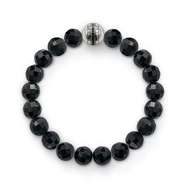 Black Faceted Small Bracelet