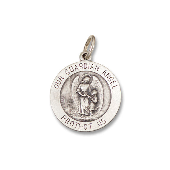 Guardian Angel Silver Pendant 18mm