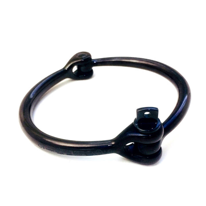 Double Shackle Black Bracelet