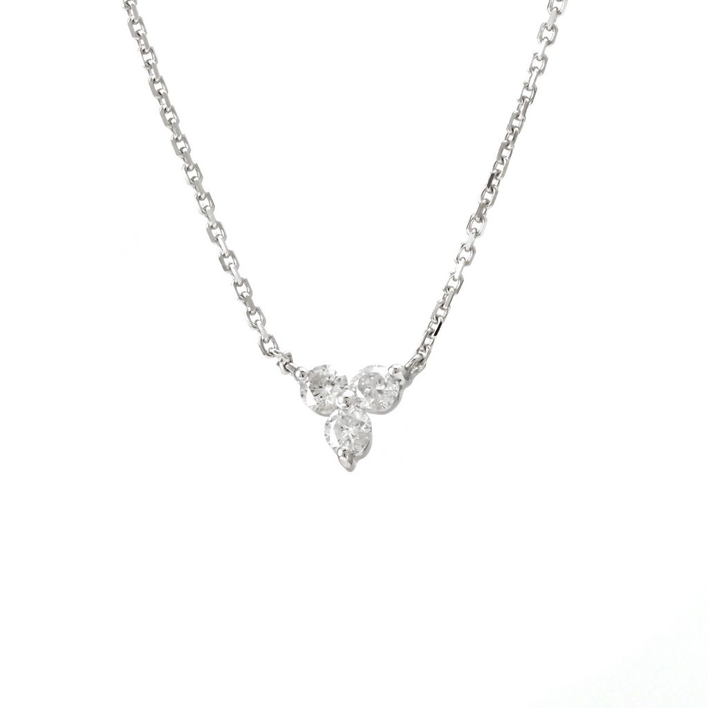 Tri-Diamond Cluster Necklace