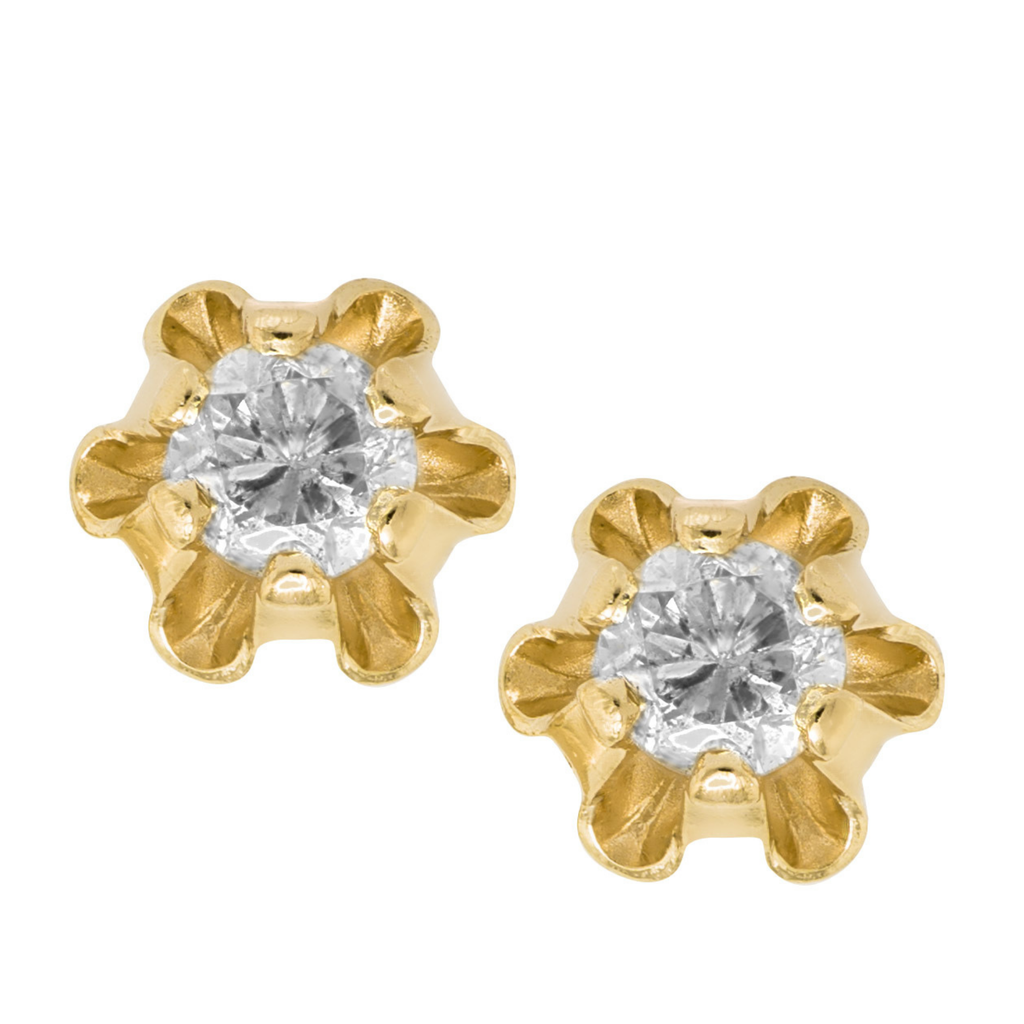 .08ct Diamond Stud Earrings 14K