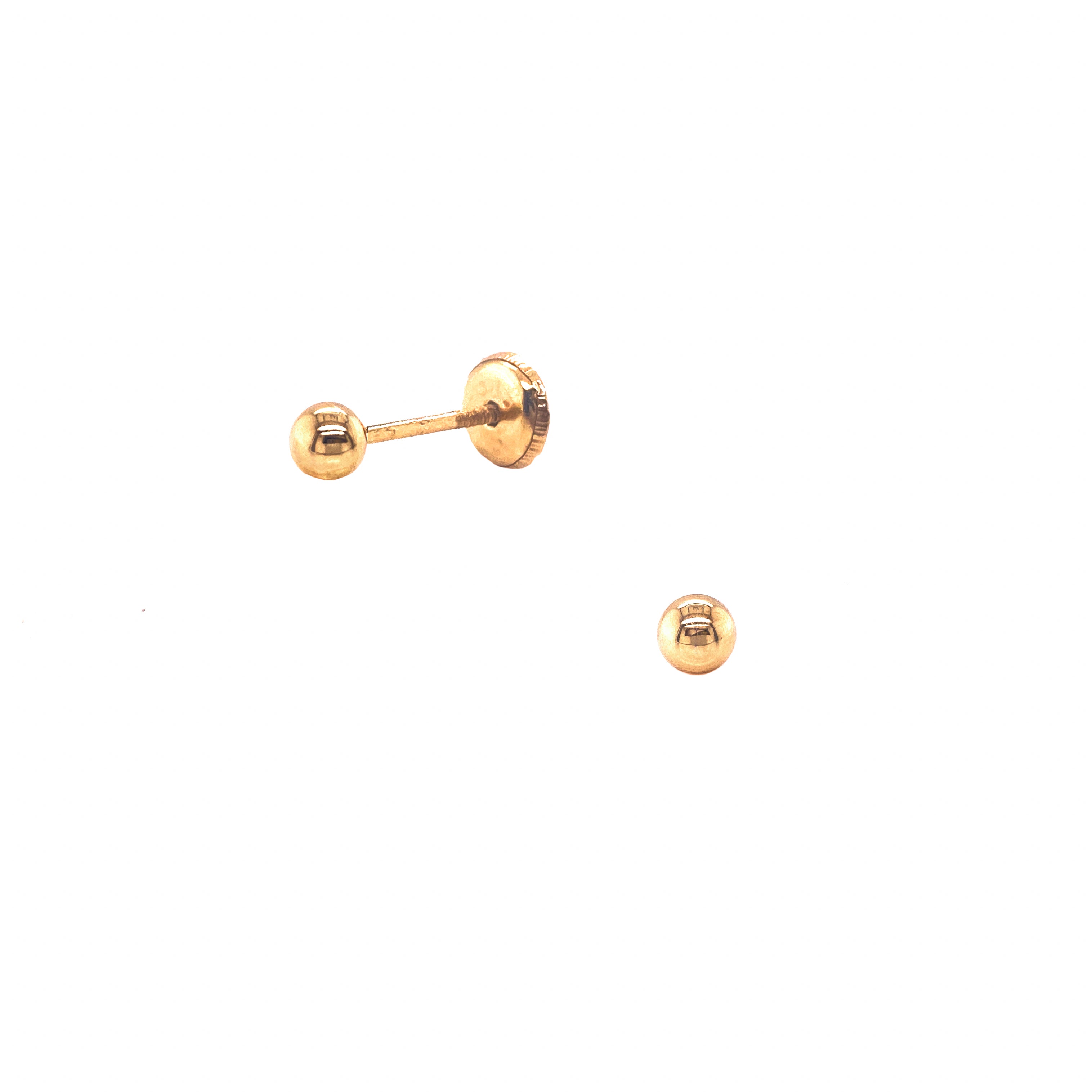 3MM Full ball Earrings