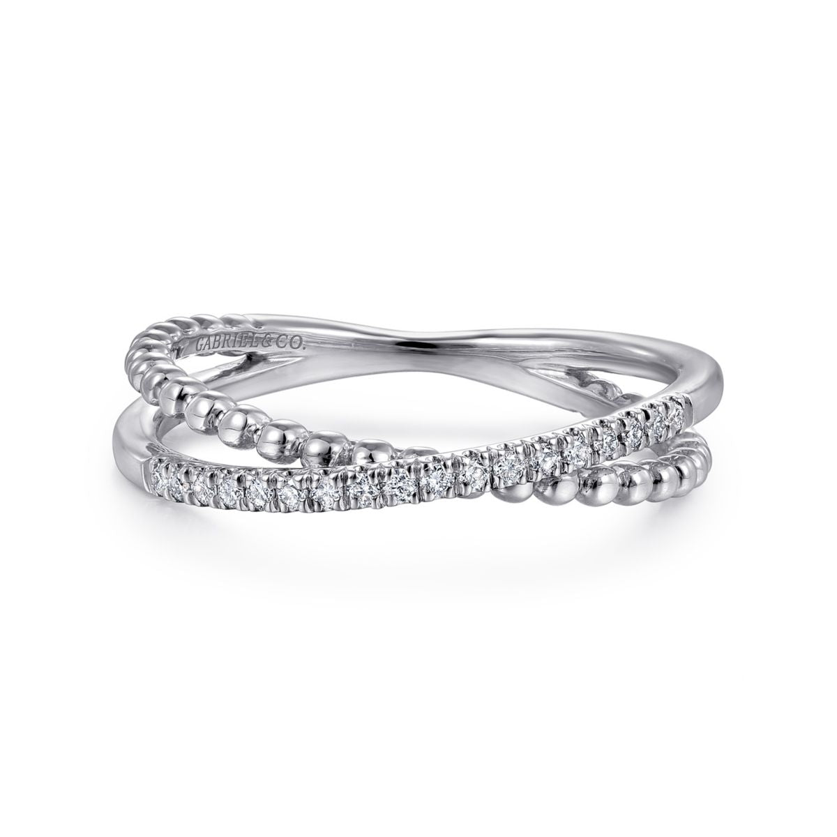 Crossing Diamond White Gold Ring