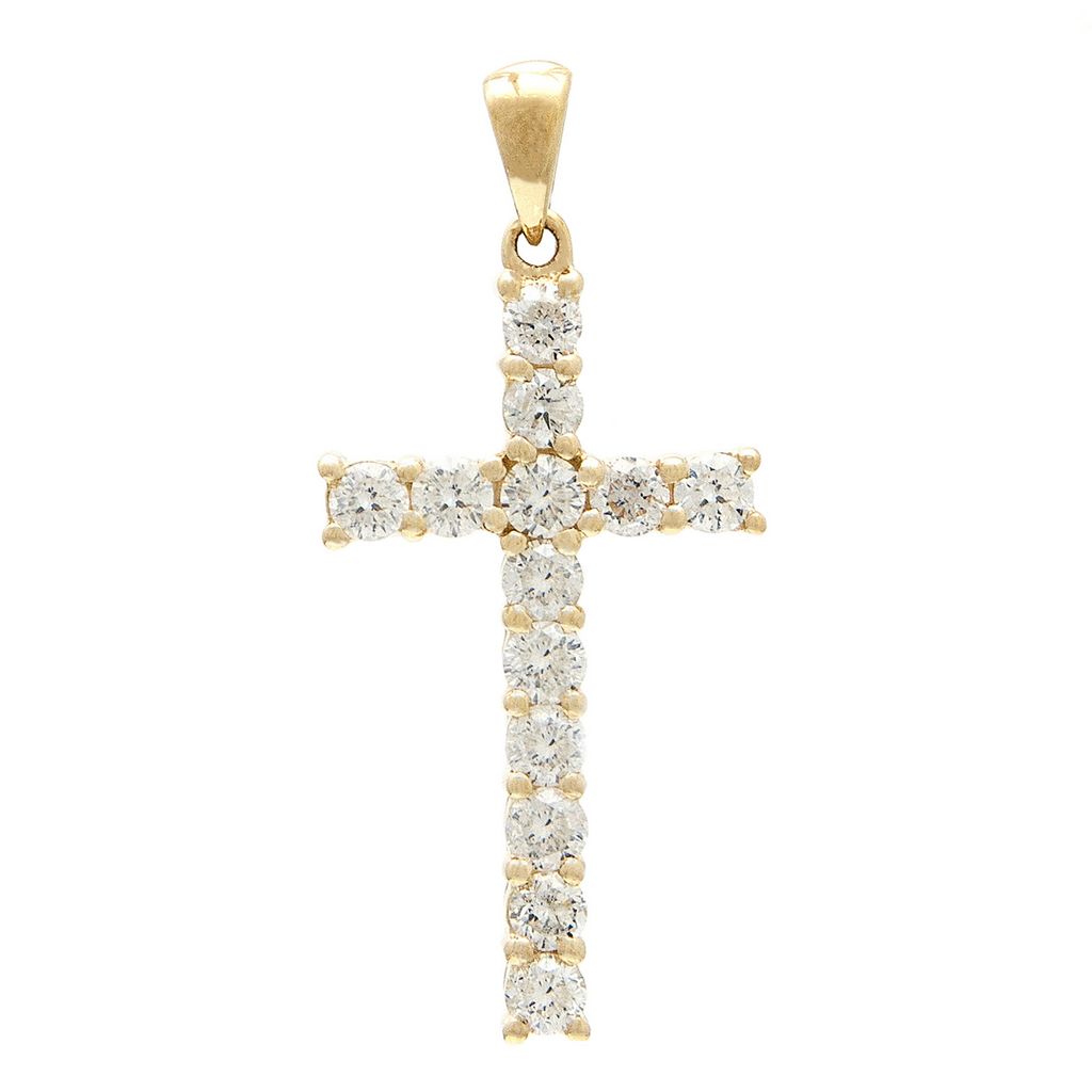 Cross Pendant with .75ct Diamonds