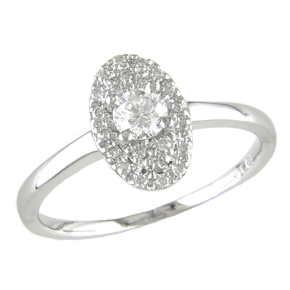 Oval Illusion Diamond Ring