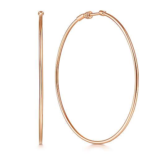 60MM Rose Gold Hoop Earrings