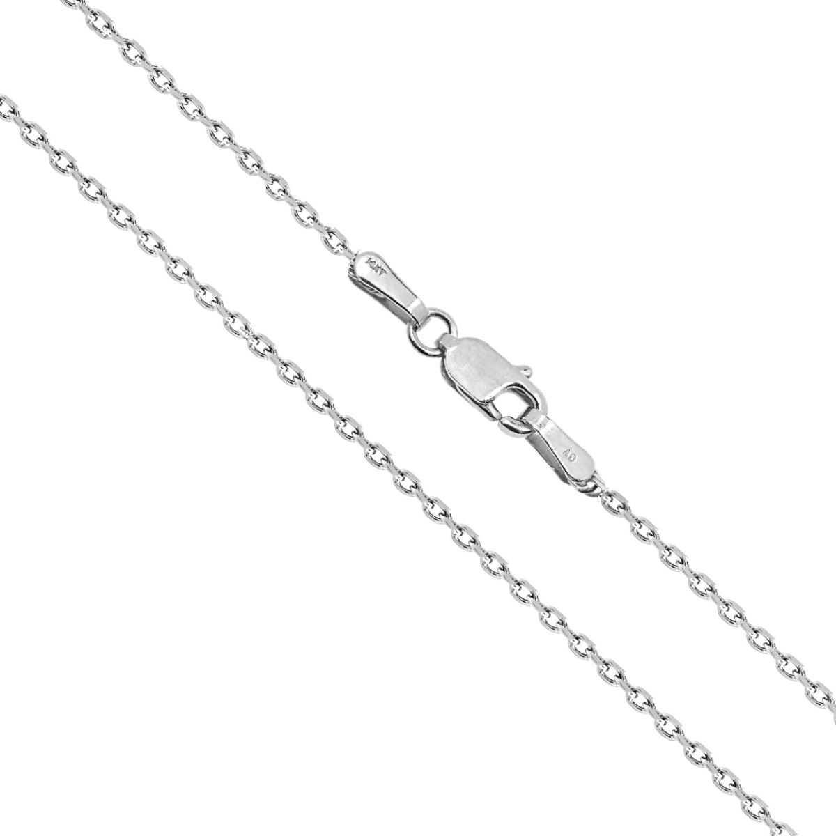 Cable Chain 1.5MM Link White Gold