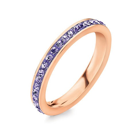 Match and Dazzle Rose Purple Ring
