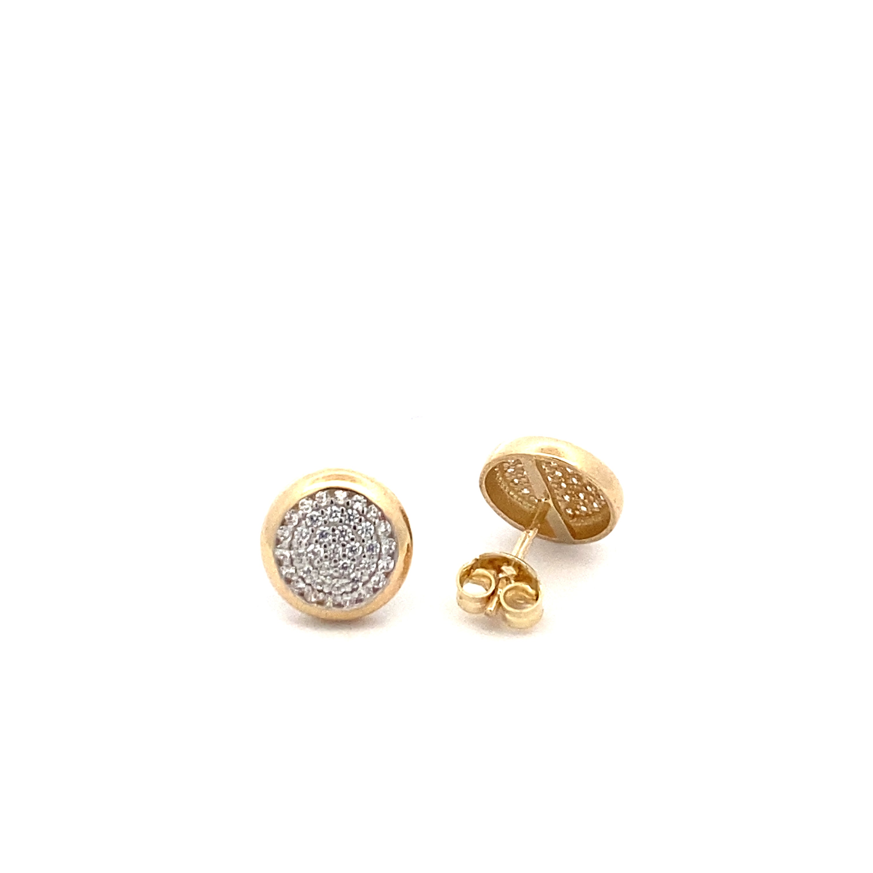 10MM Button Zirconia Earrings