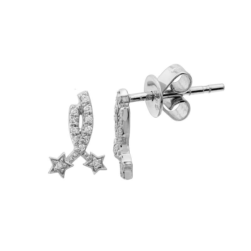 Shooting Stars Stud Diamond Earrings