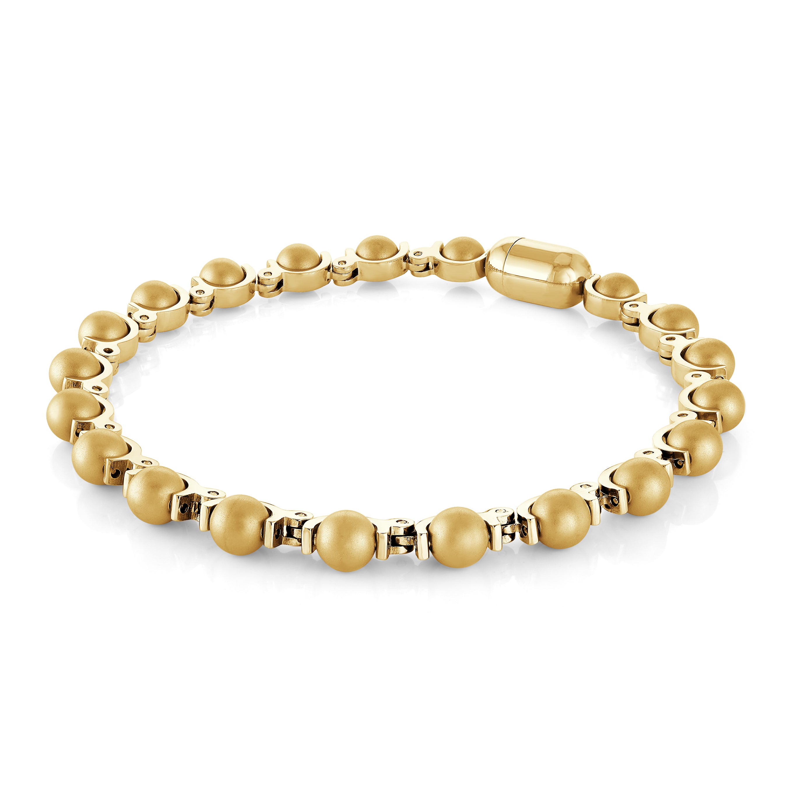 Sandblasted Gold IP Magnetic Bracelet