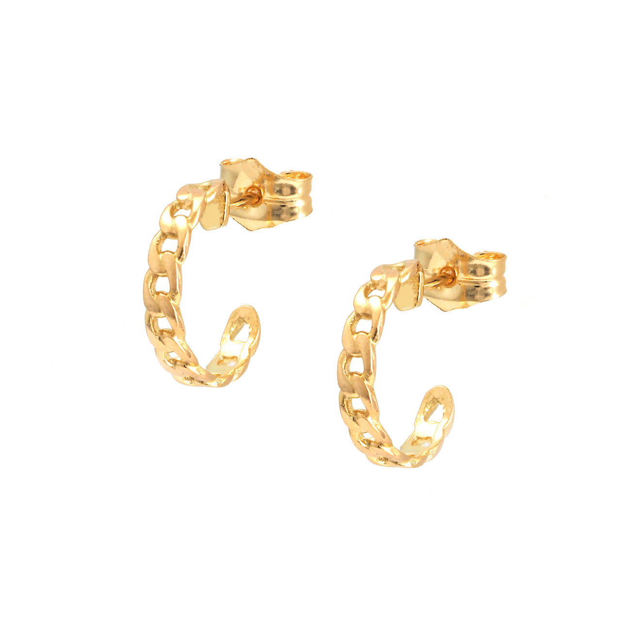 11MM Curb Link huggie Earrings