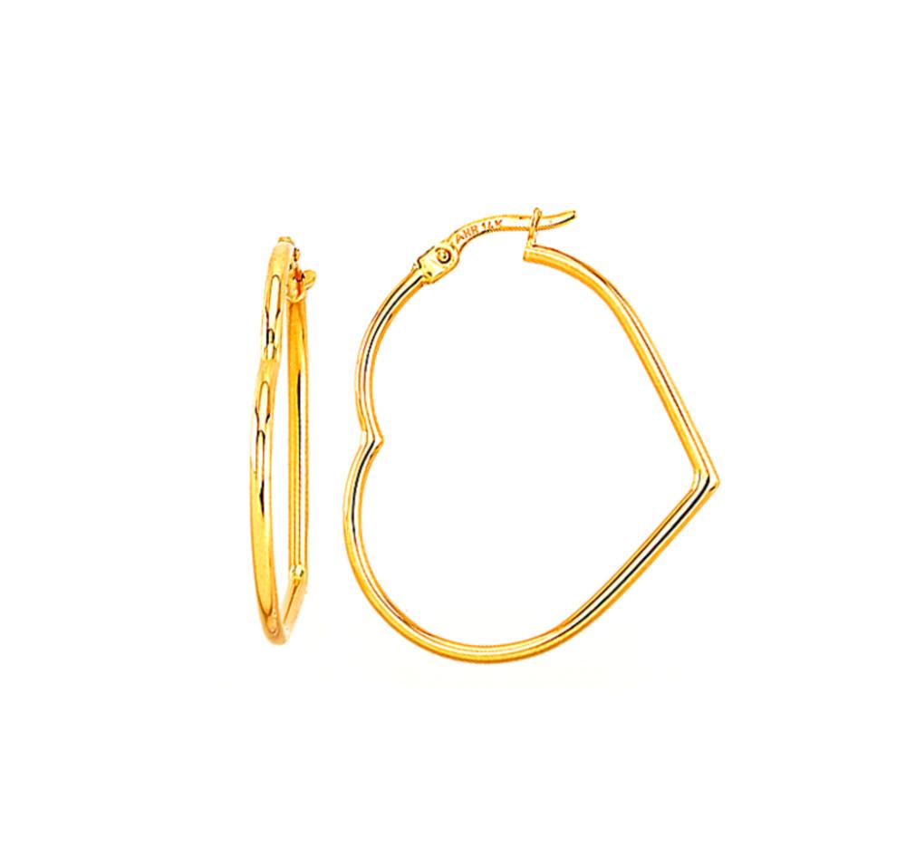 Heart Shape Large Hoop Earrings