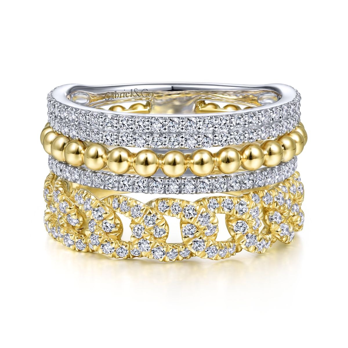 Wide Stack Diamond Ring