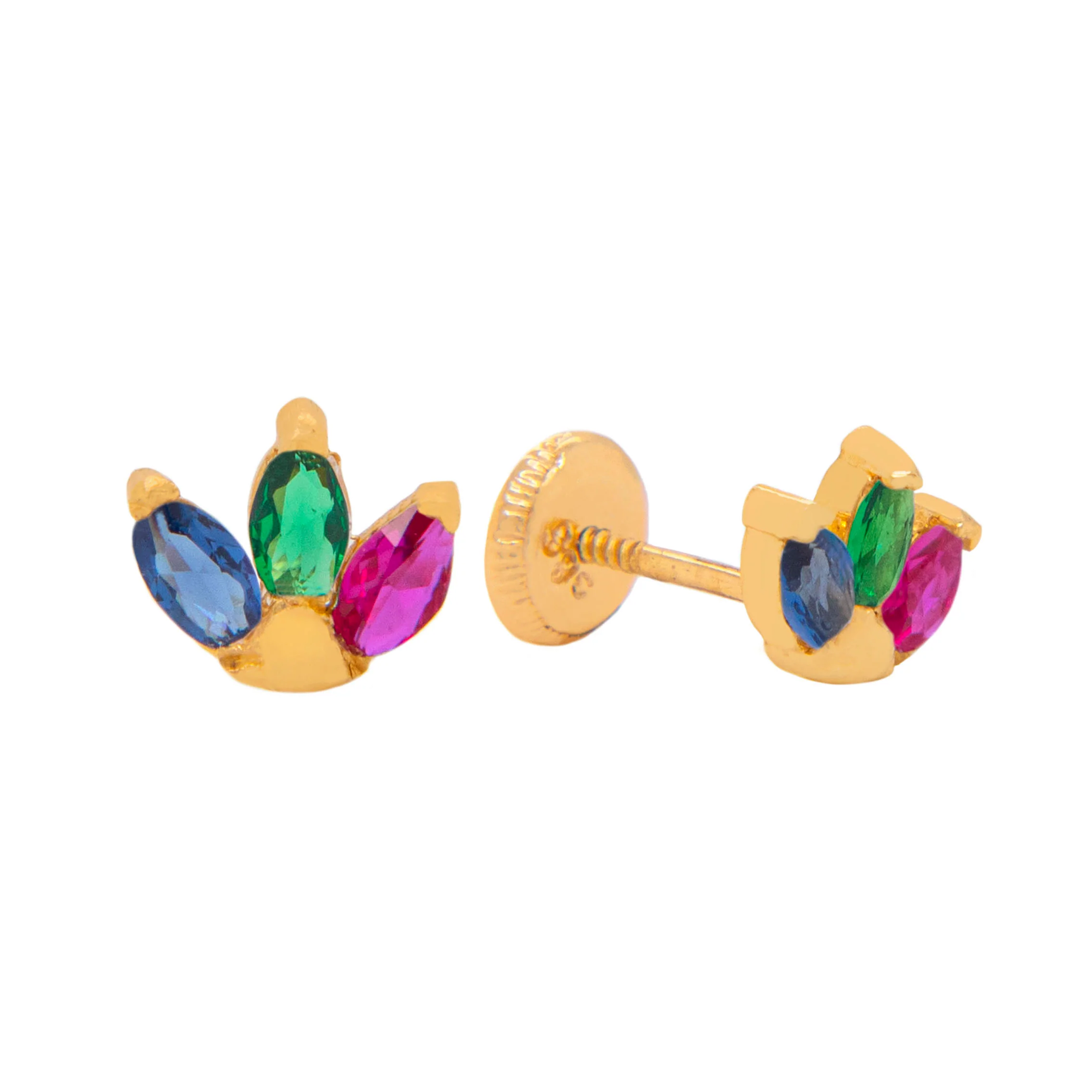 Marquise Colorful Petals Stud Earrings