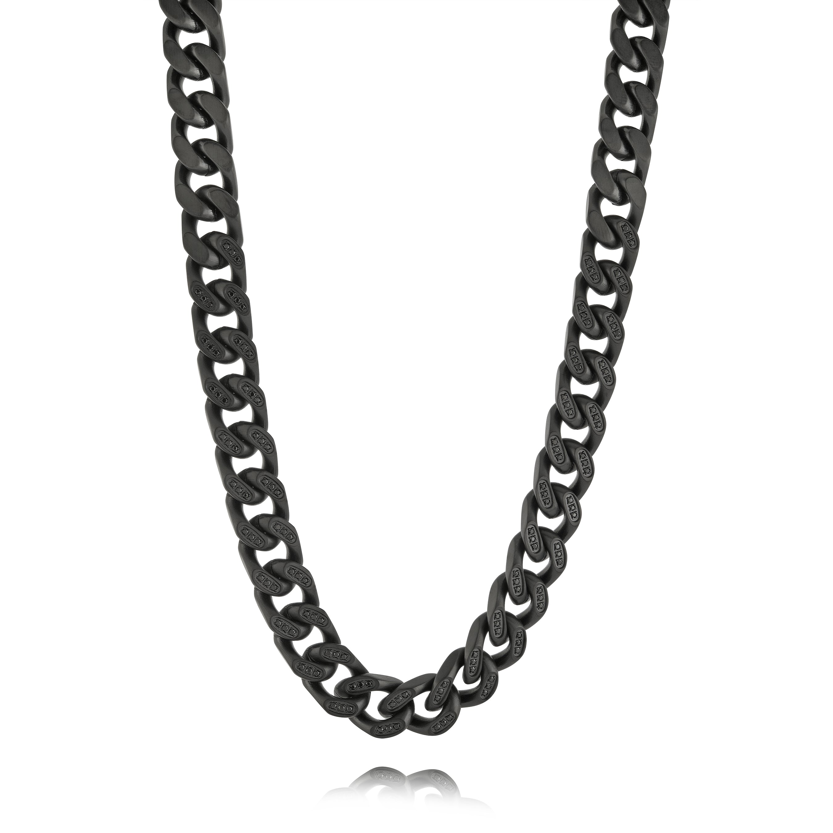 9.4mm Black Zirconia Curb Chain