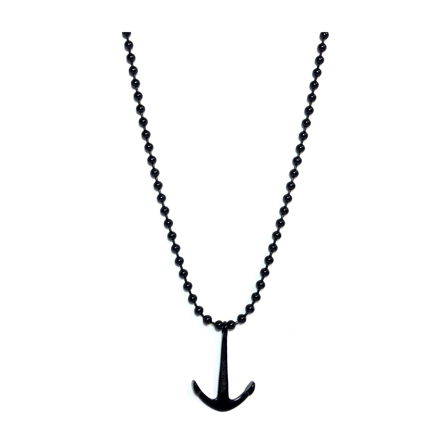 Anchor Black Necklace