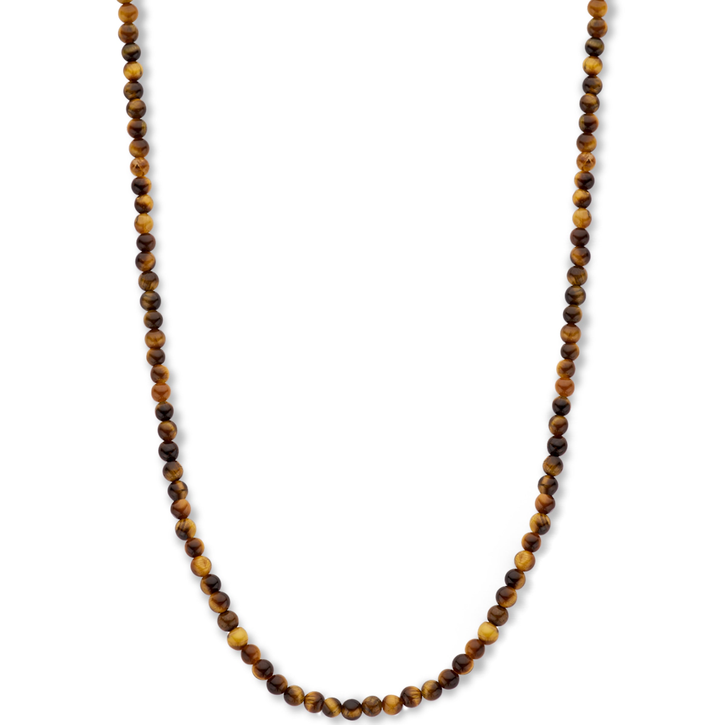 Radiant Tiger Eye 4mm Bead Necklace