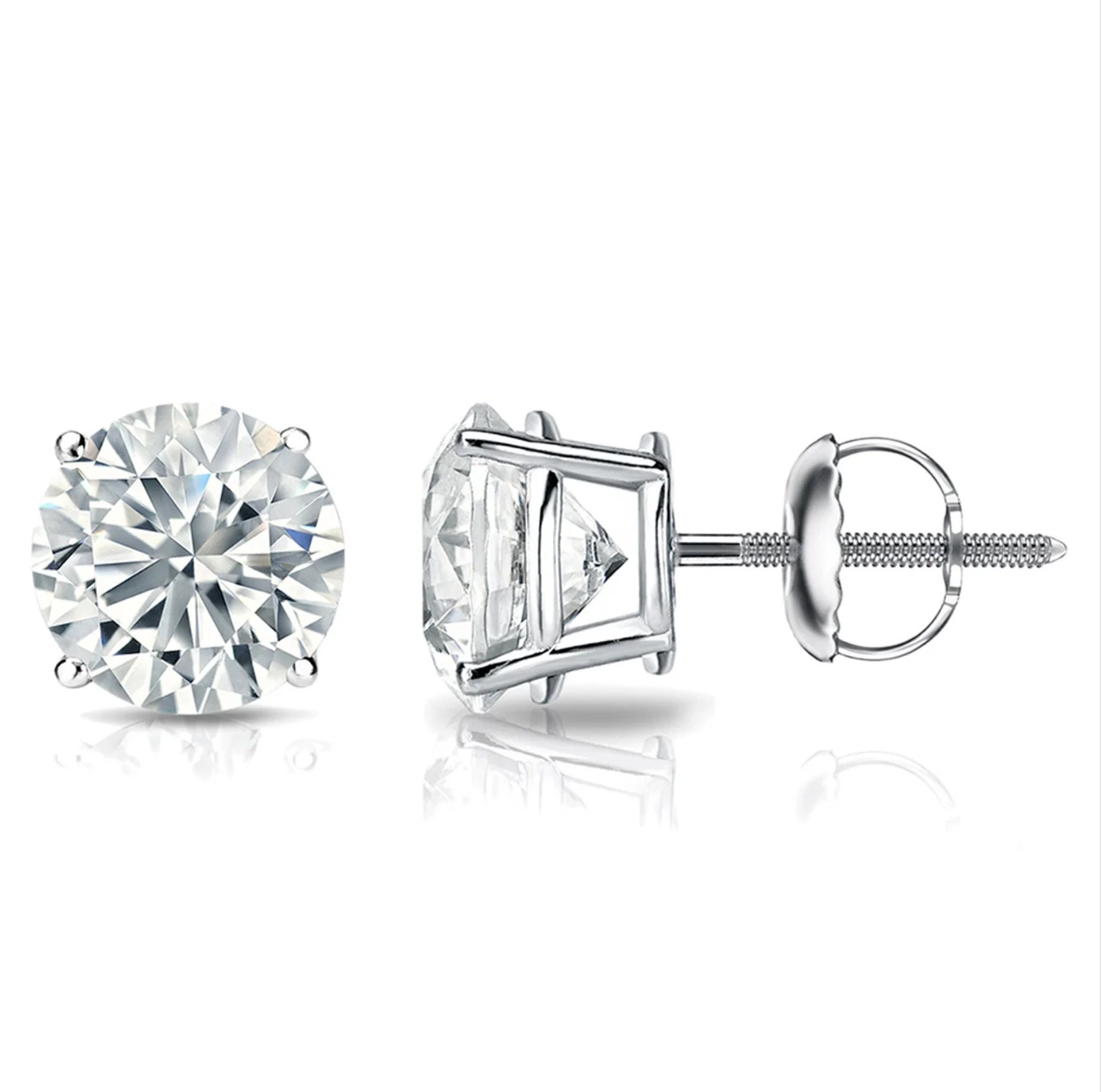 1.04ct Round Solitaire Stud Earrings