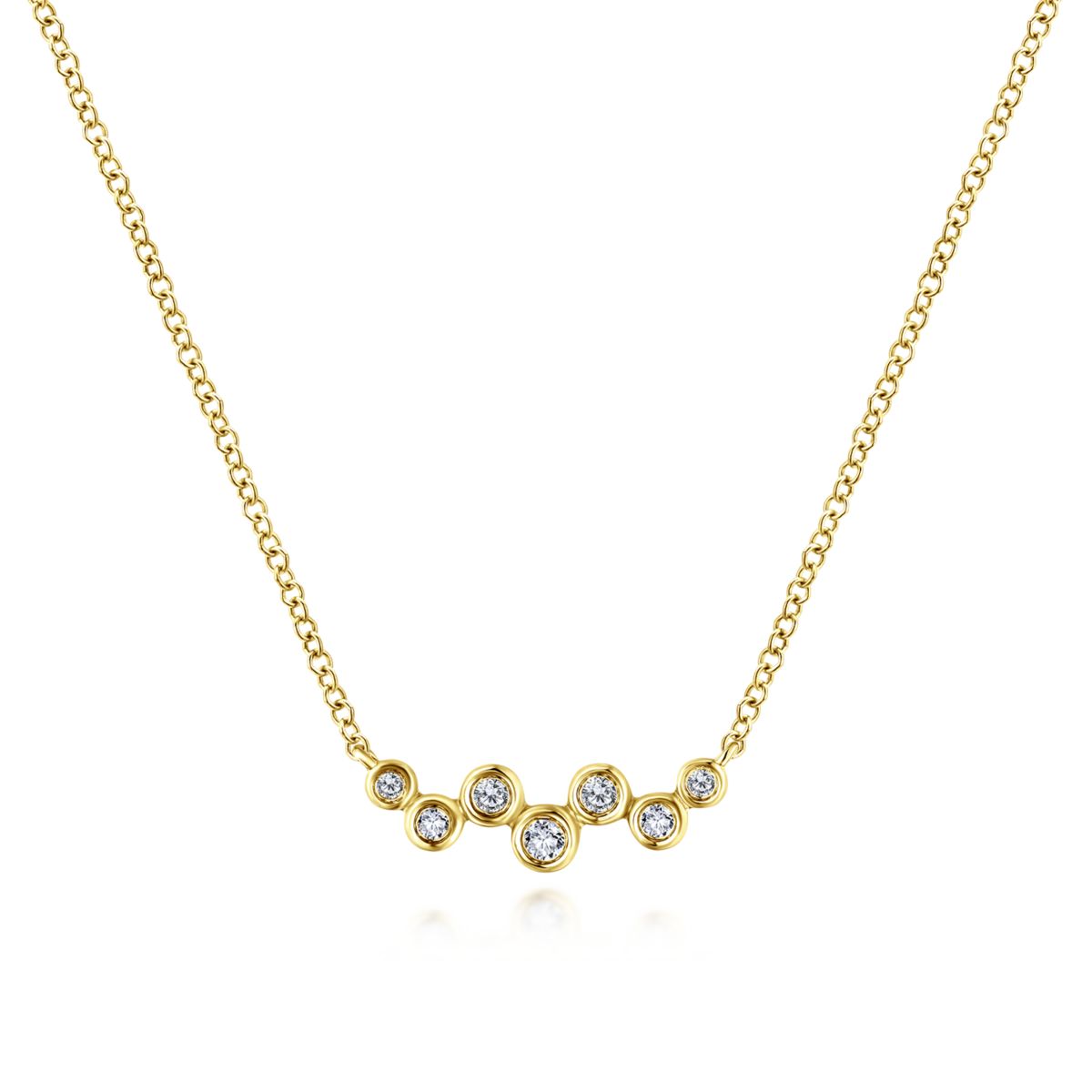 Bubbly Zig Zag Diamond Necklace