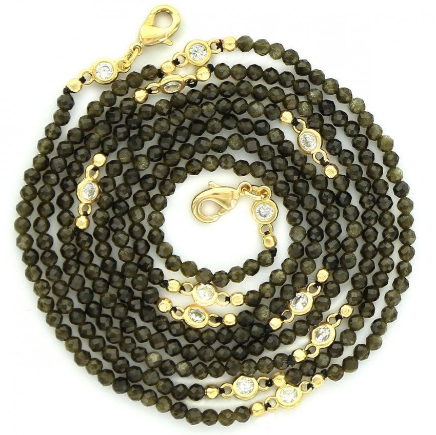 Gold Obsidian Multi Way chain