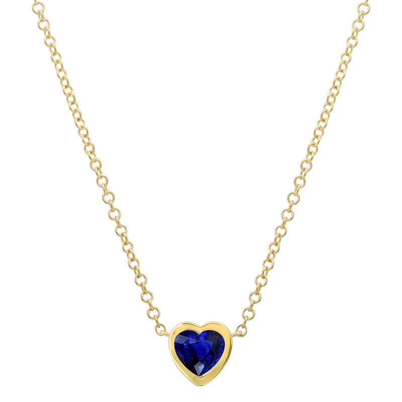 Heart Blue Sapphire Necklace