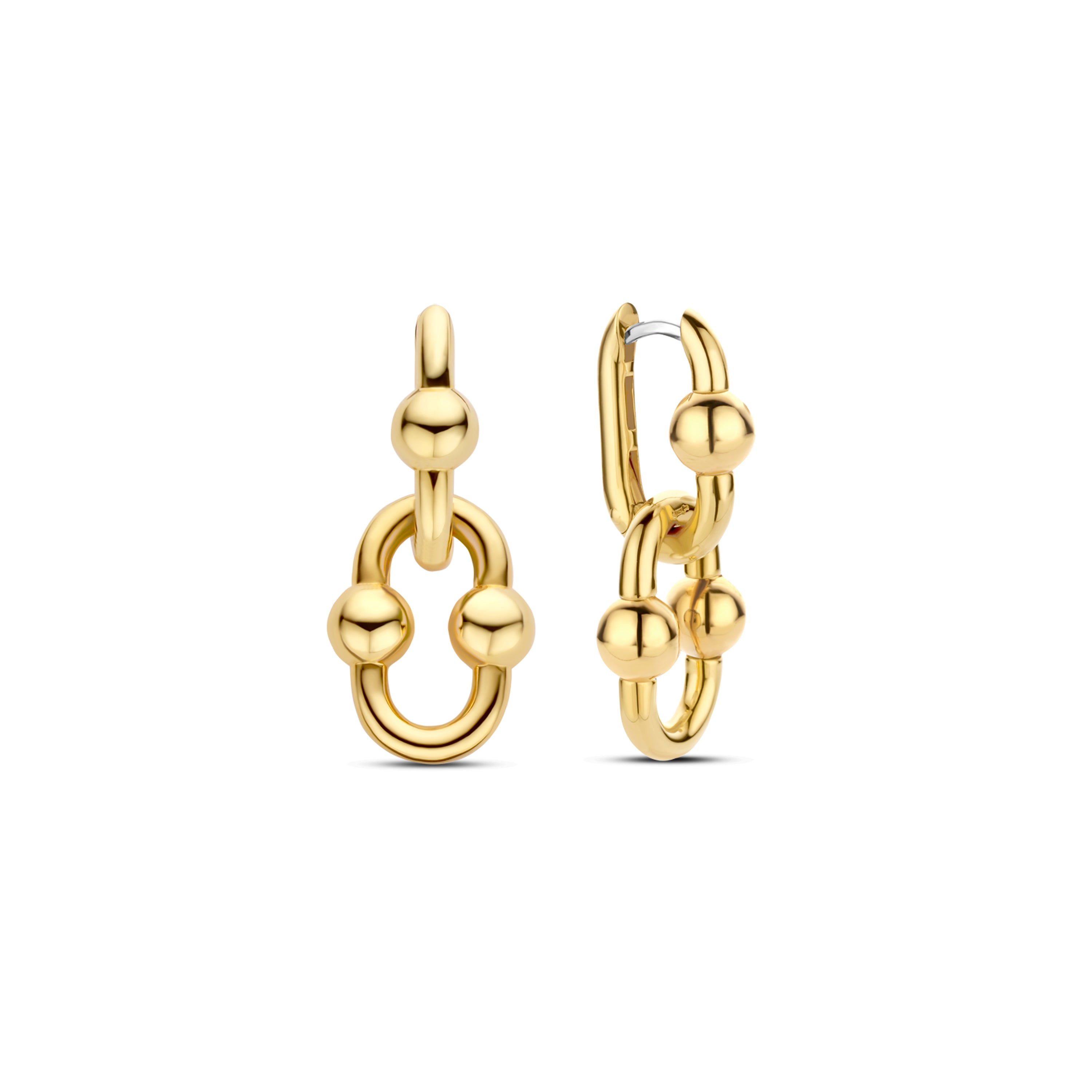 Bead Hardware Golden Drop Earrings