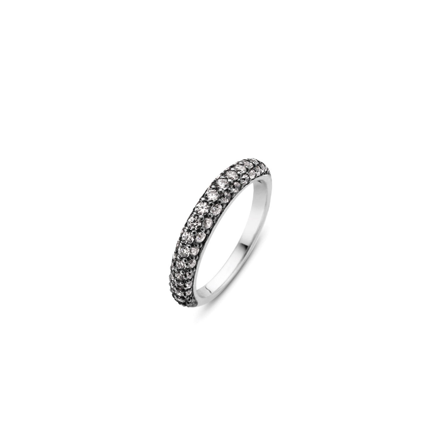 Silver Dipped Pave Ring
