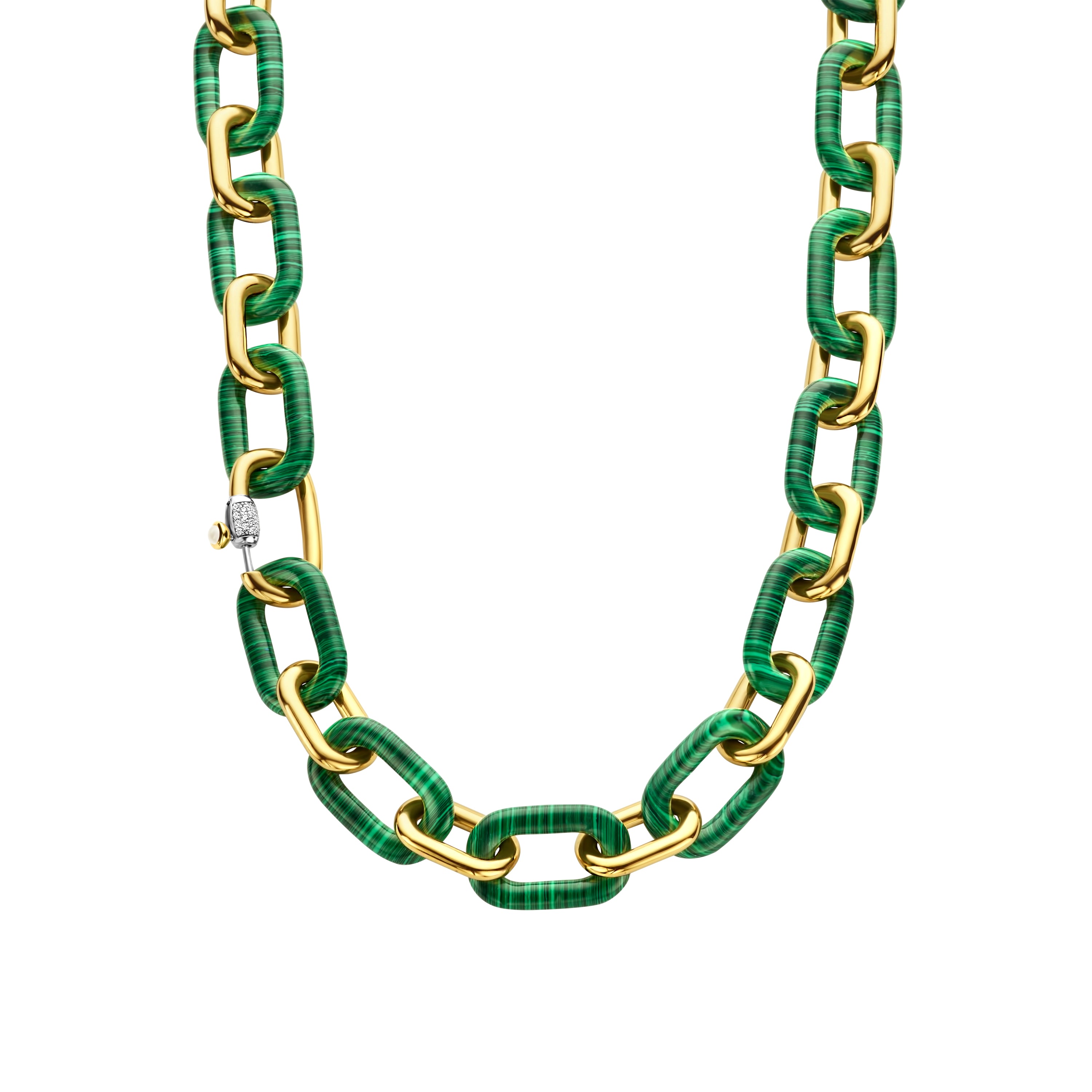 Malachite Golden Links Necklace