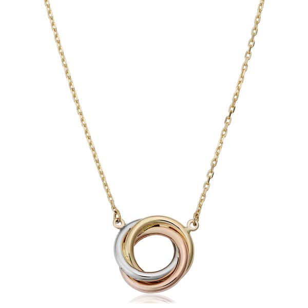 Tri Gold Love Knot Necklace