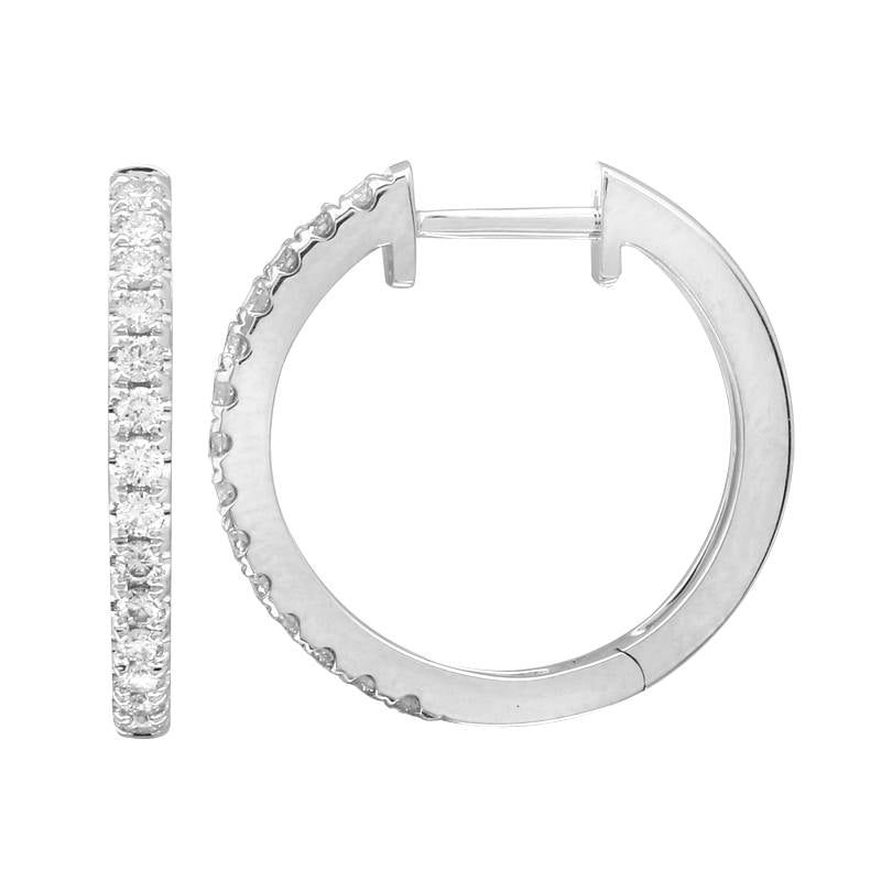 17MM Diamond Huggie Earrings